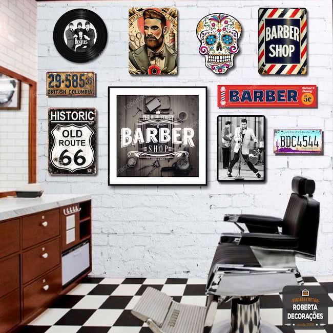 decoração de natal barbearia vs salão de beleza