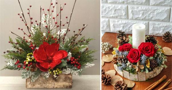 ideias centro de mesa natalino simples e rápido