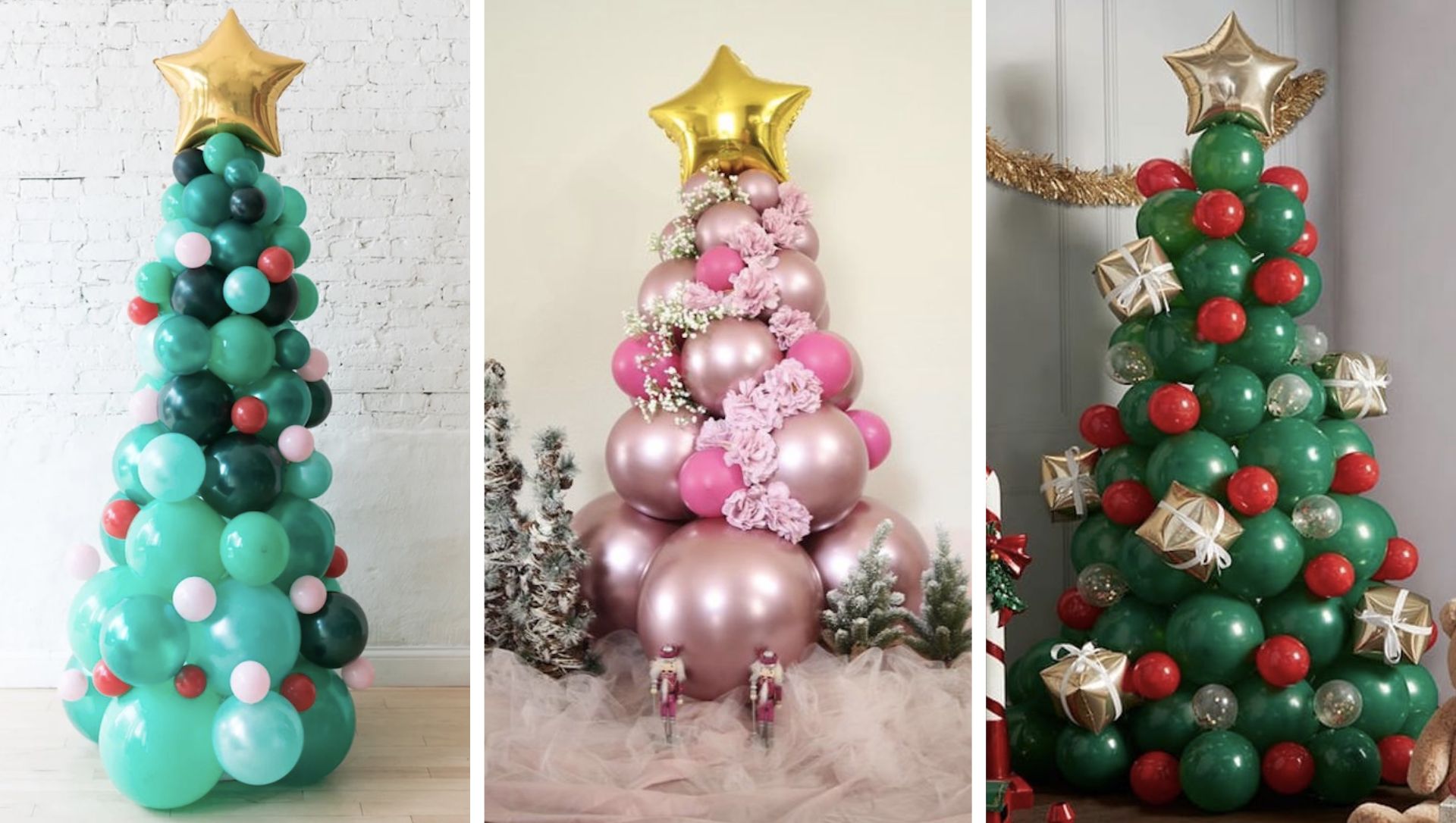 decoração de natal com balões