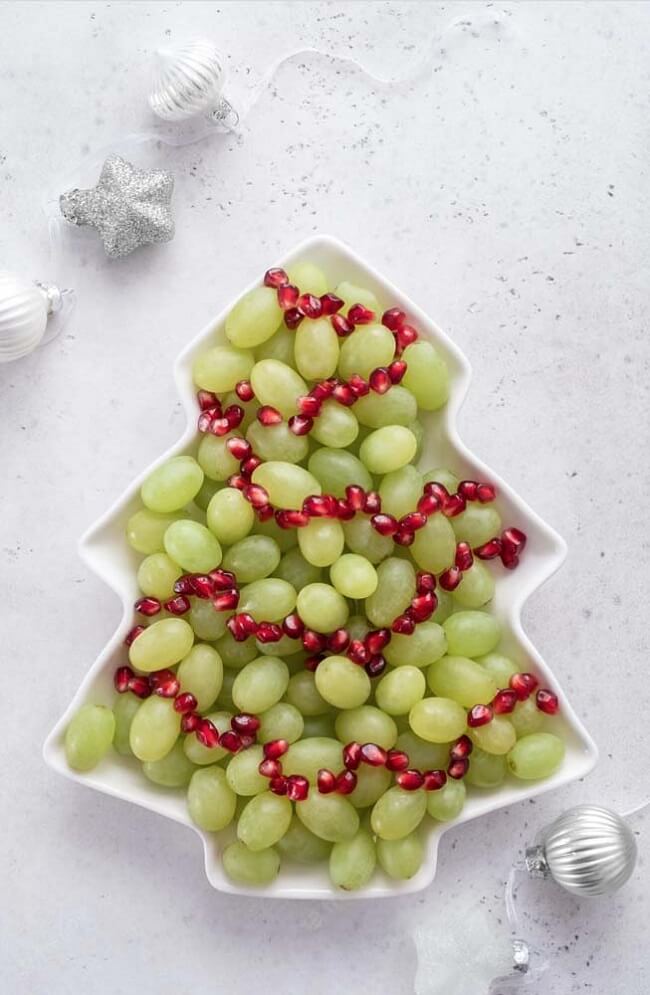 como fazer arvore de natal com frutas