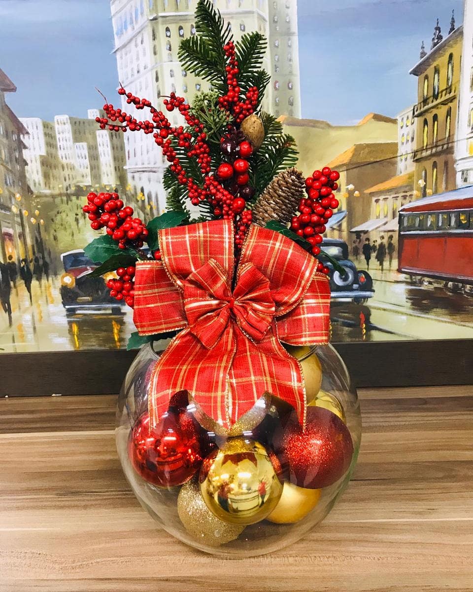 10 ideias criativas decoração natal vidro bolas