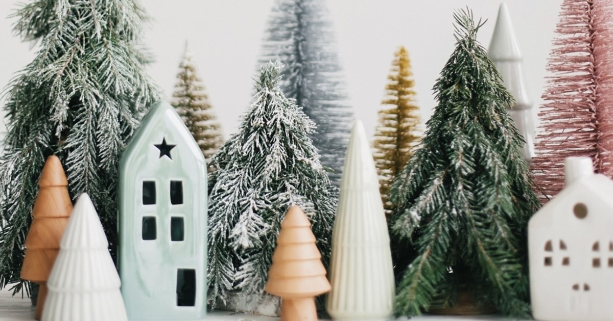 decoração de natal em colunas