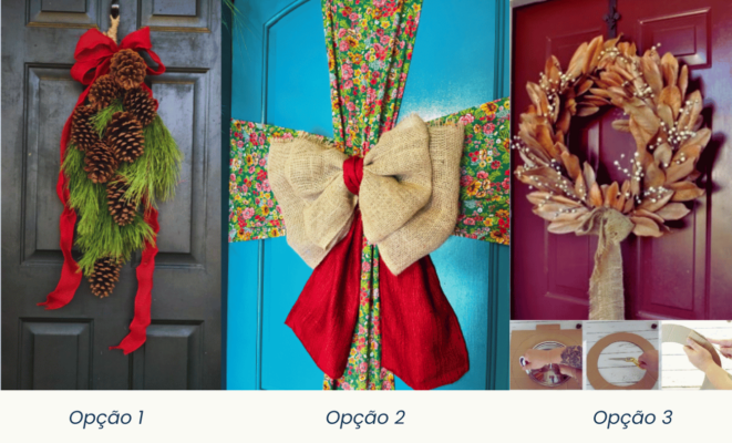 decoração de natal em porta de vidro