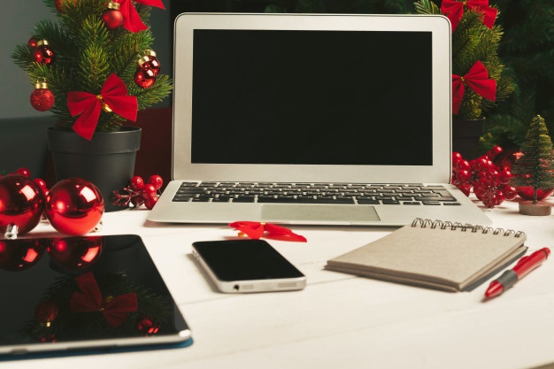 decoração de natal escritório