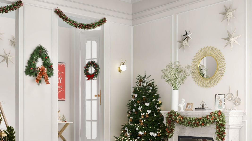 decoração de natal na parede