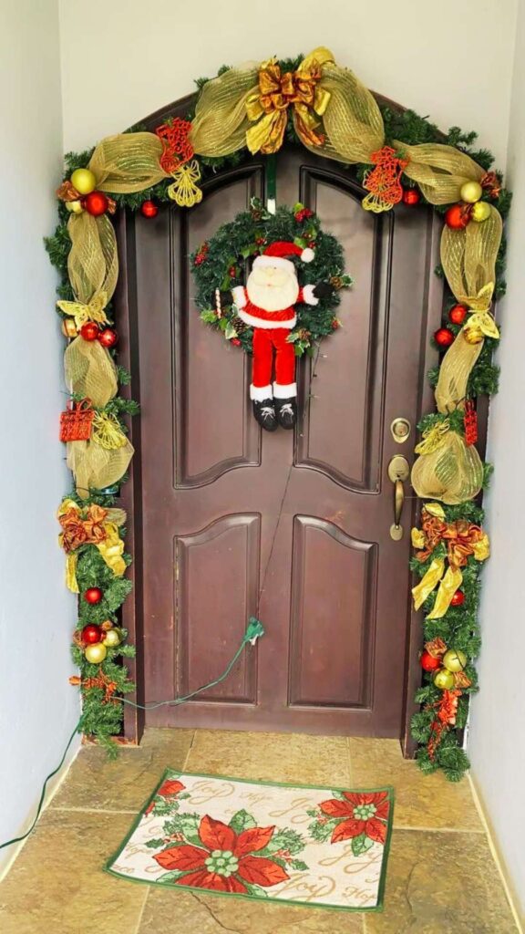 decoração de natal para porta