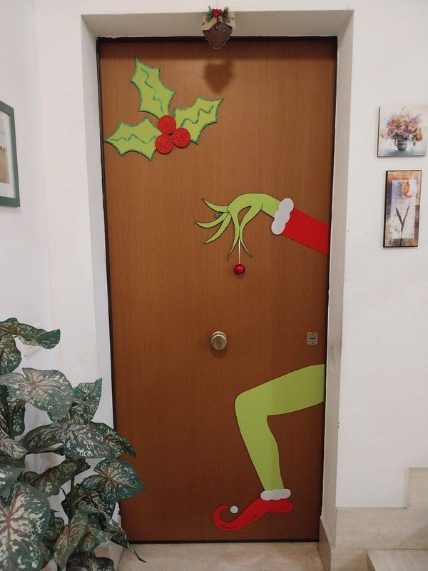 Ideias de decoração de porta de apartamento para o Natal