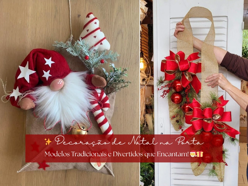5 Ideias de Guirlandas de Natal DIY para uma Porta Única
