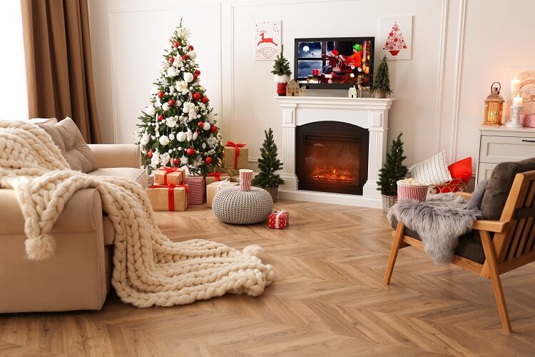 como montar uma vila natalina no rack da sala