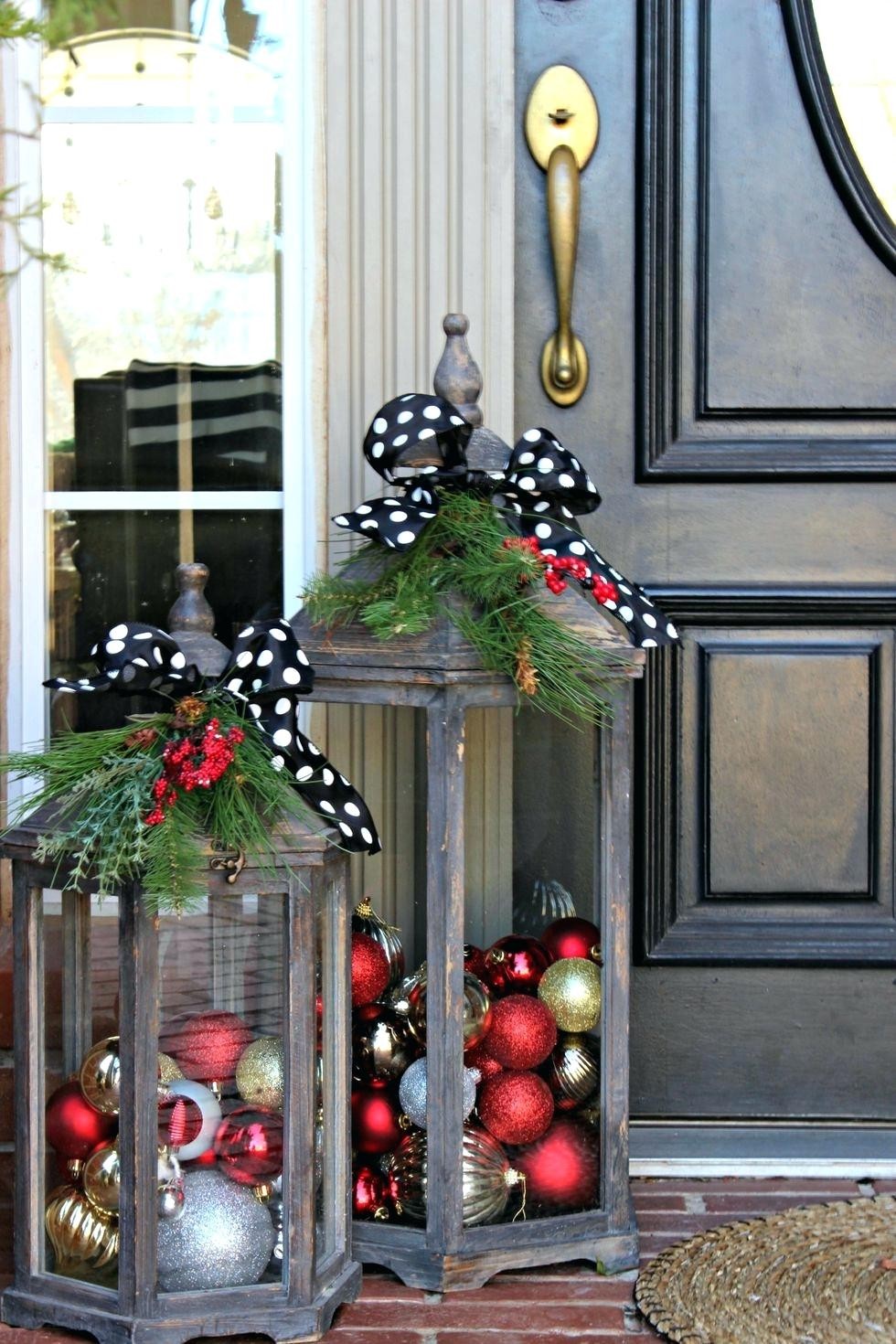 decoração natal varanda barata e elegante