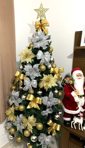 onde comprar enfeites natal prata dourado barato