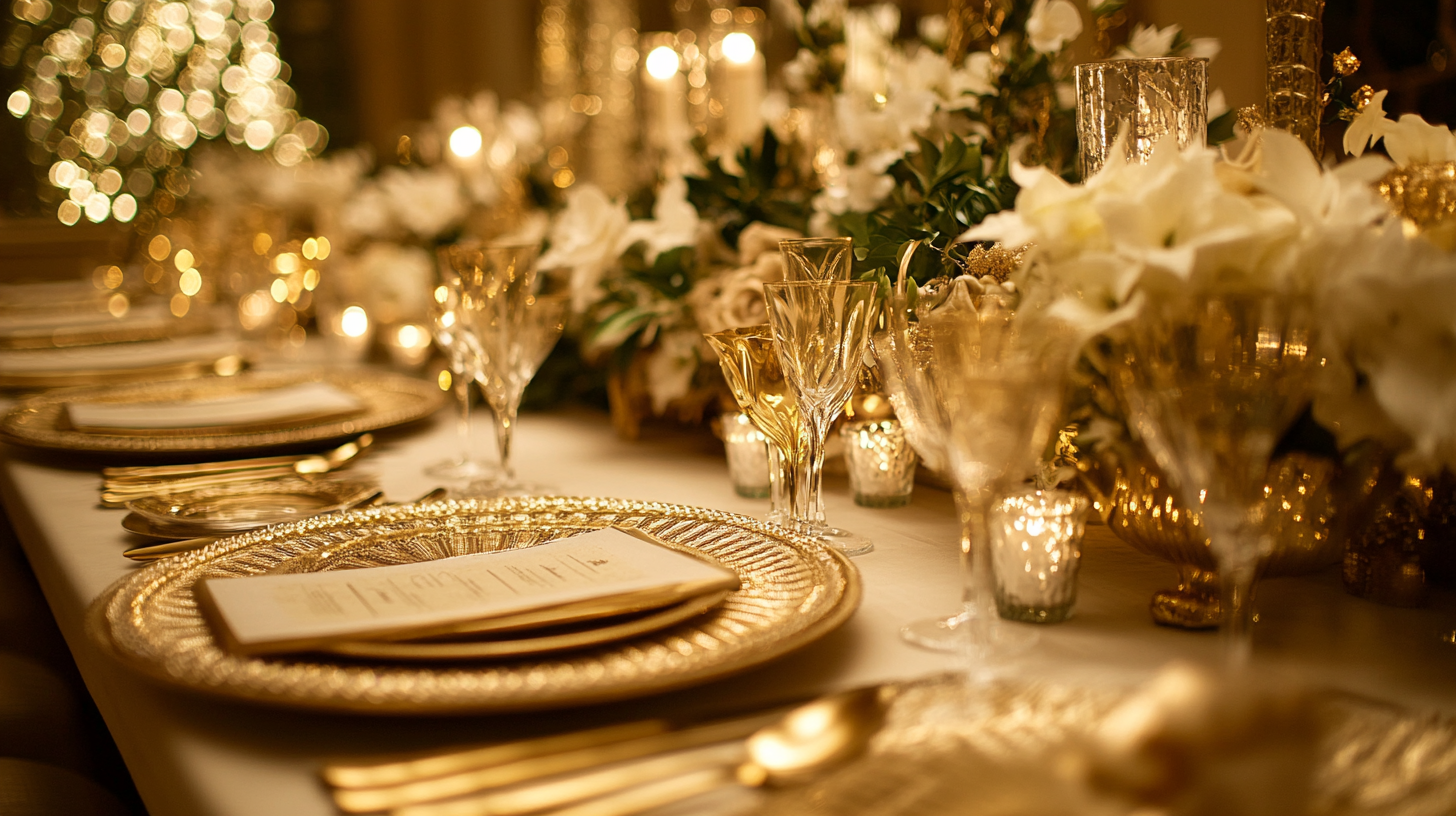 prata e dourado ou dourado e vermelho natal