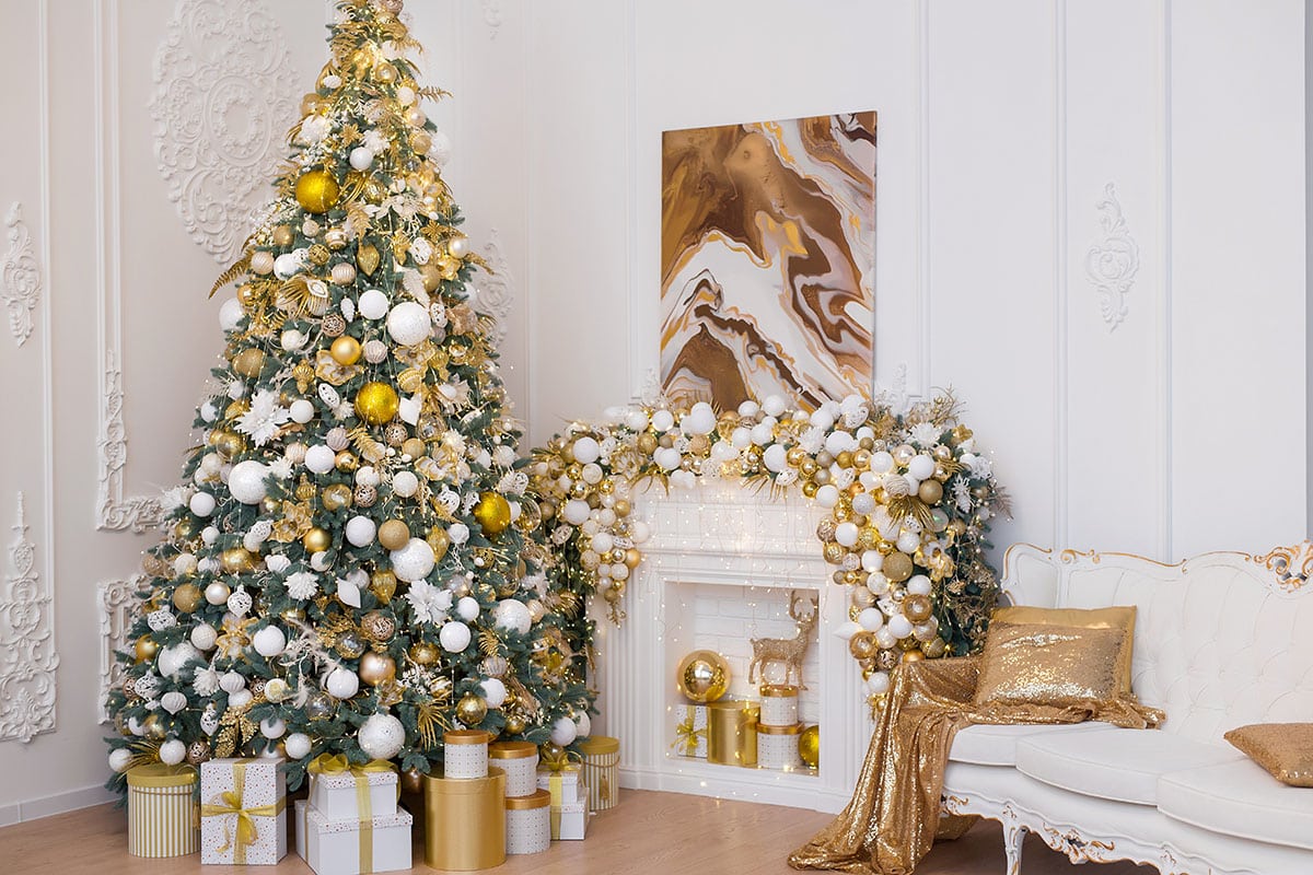 ideias decoração natal prata dourado