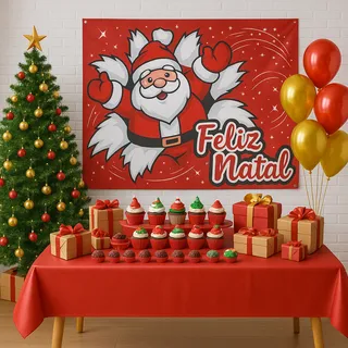 decoração de natal simples para parede com tnt