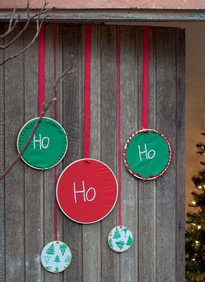 decoração de natal simples para parede com tnt