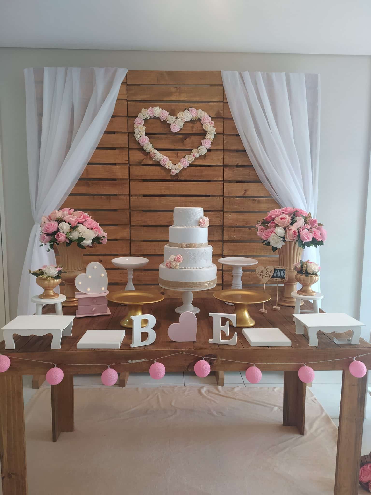 decoração de noivado