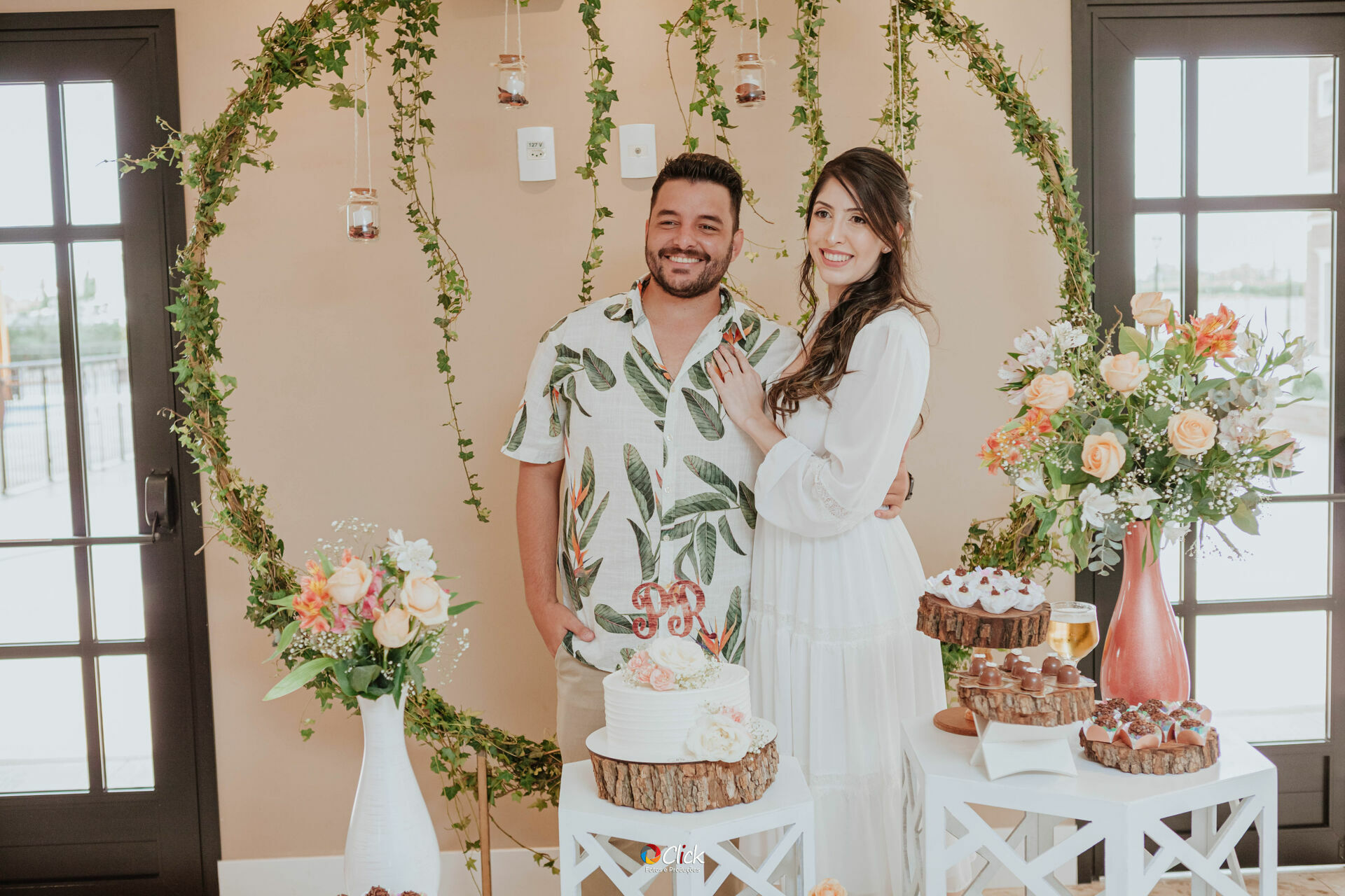 decoração de noivado