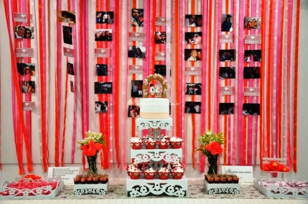 decoração de noivado