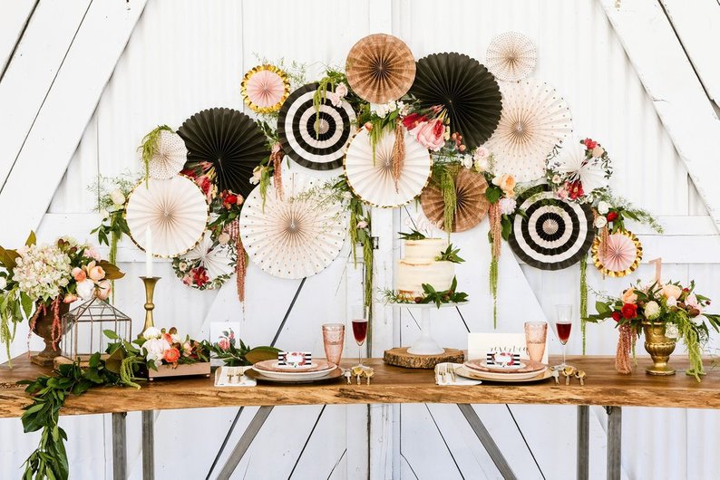 decoração de noivado simples