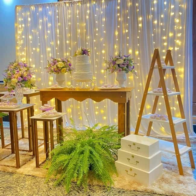 decoração de painel para casamento simples
