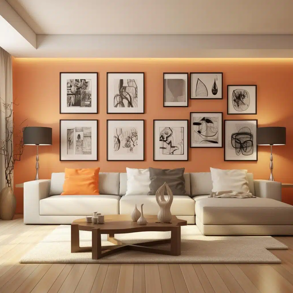 decoração de parede de sala