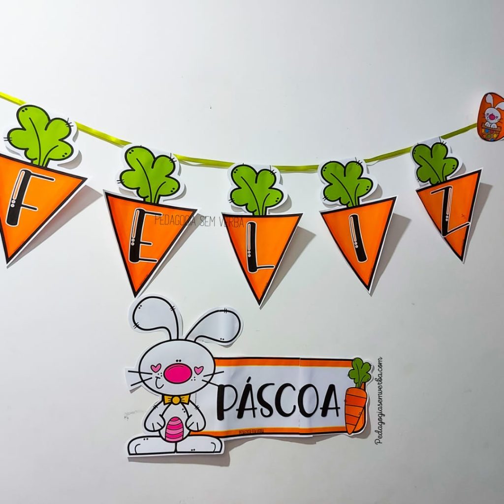 decoração de páscoa para imprimir