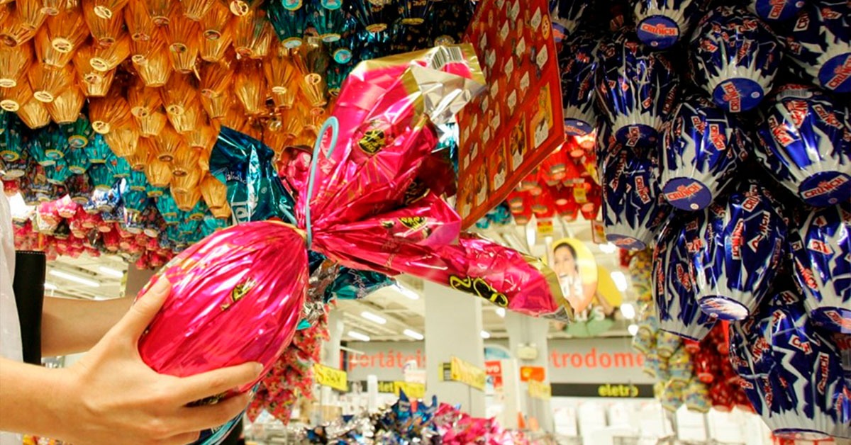 decoração de pascoa para loja