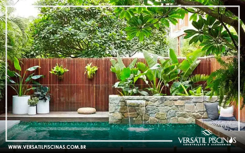 decoração de piscina