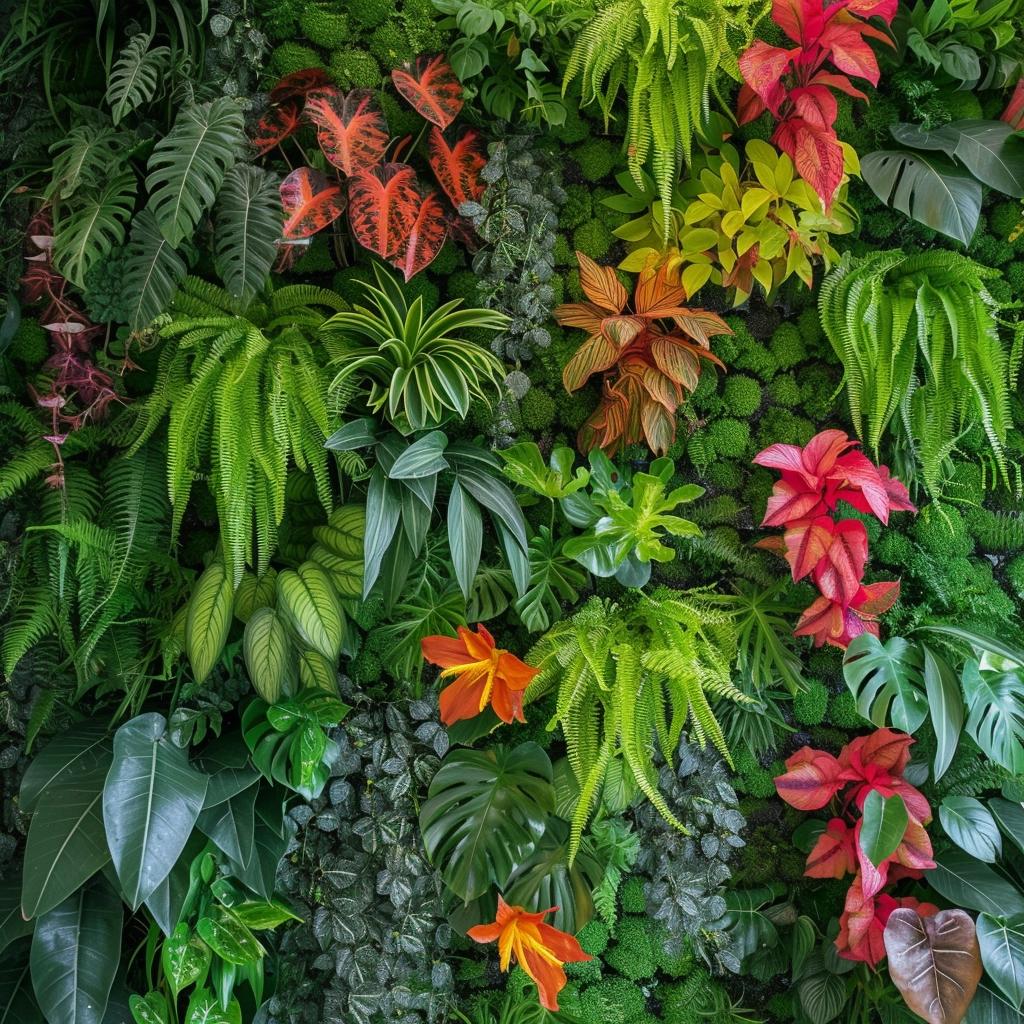 plantas naturais ou artificiais parede