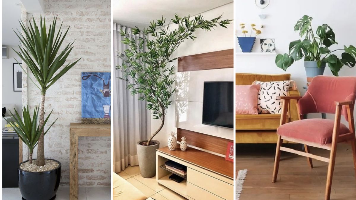 decoração de plantas artificiais