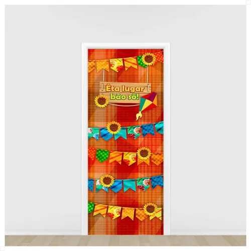 decoração de porta festa junina