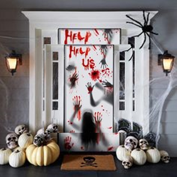 como fazer decoração porta halloween gastando pouco