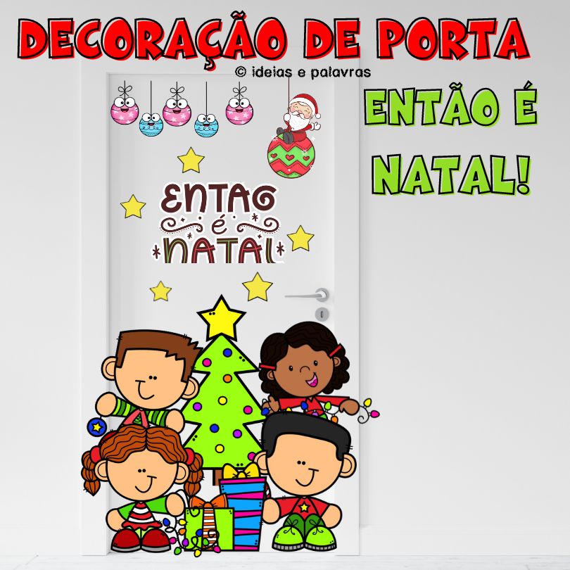 decoração de porta natal