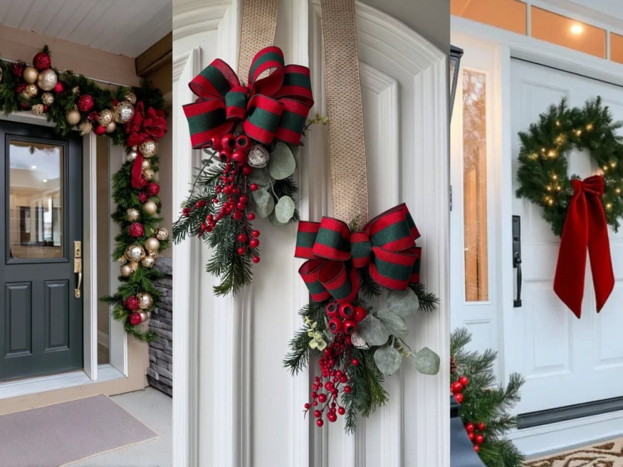 decoração de porta natal