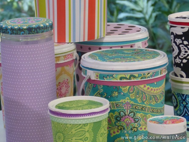 ideias criativas para decorar potes plásticos