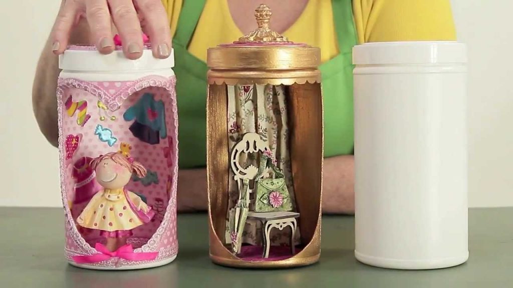 potes plásticos decorados vs potes de vidro