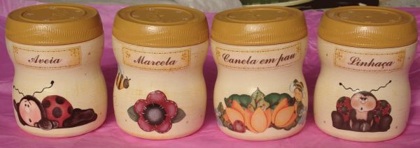 ideias criativas para decorar potes plásticos