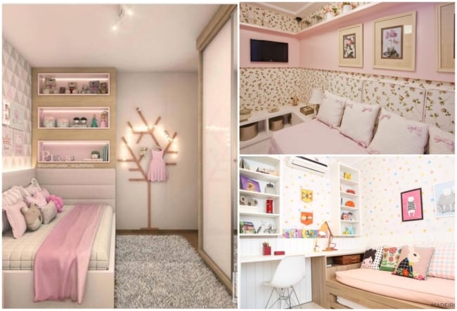 como economizar na decoração quarto infantil feminino