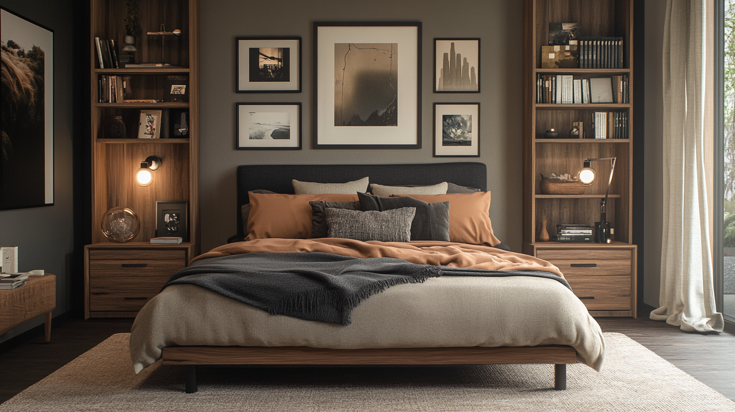 5 ideias de títulos para posts sobre decoração de quarto masculino: 1. Quarto Masculino: Estilos e Tendências que Você Precisa Conhecer. 2. Decoração de Quarto Masculino: Do Minimalista ao Industrial. 3. Iluminação e Cores: Os Segredos para um Quarto Masculino Aconchegante. 4. Organização Inteligente: Soluções para Quartos Masculinos Funcionais. 5. Personalize seu Espaço: Dicas de Decoração para Quartos Masculinos.