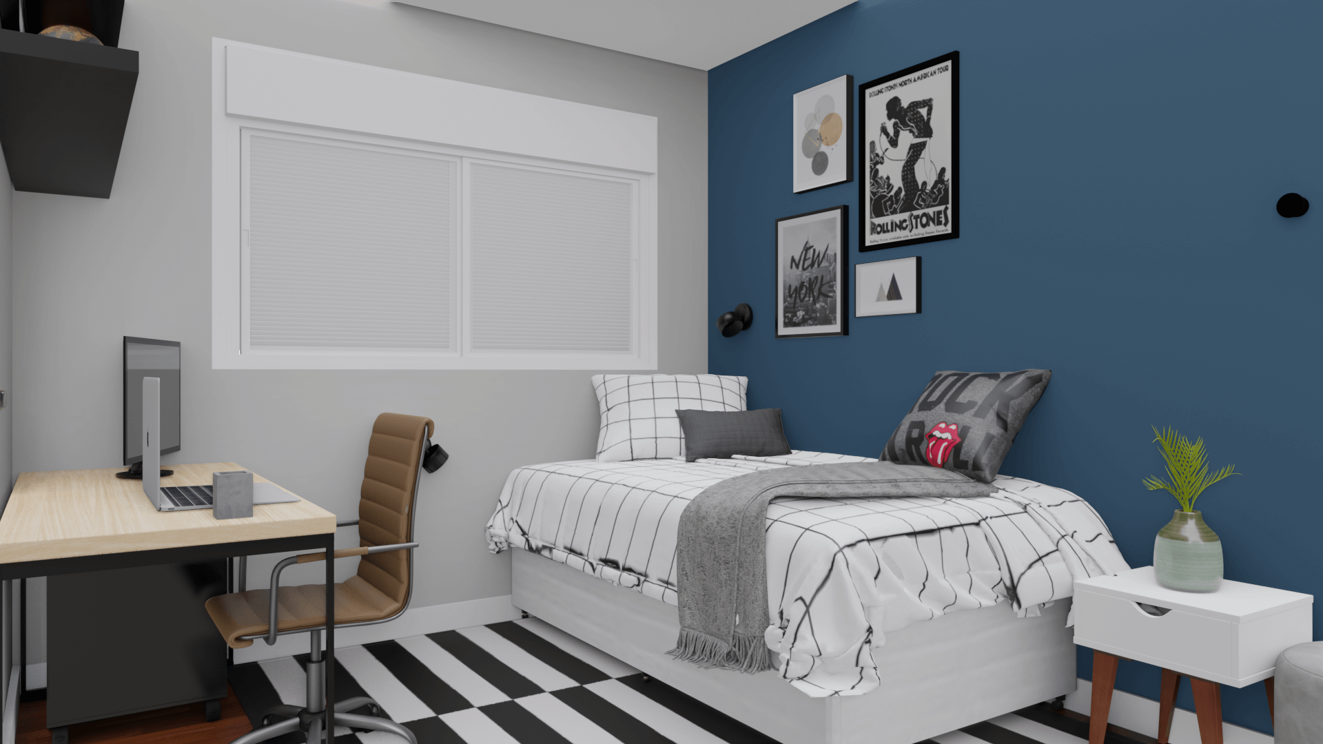 bancada de estudos ideal quarto adolescente