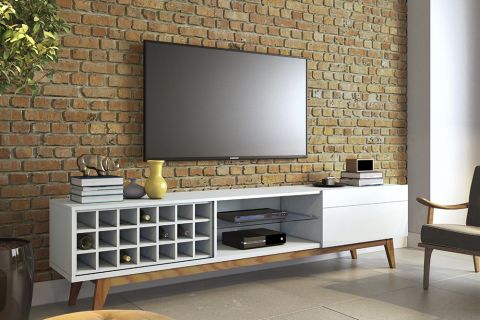 decoração de rack de sala