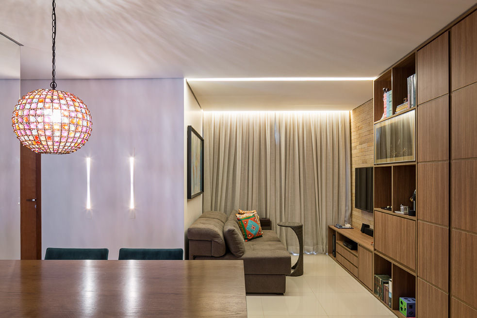 decoração de rack de sala