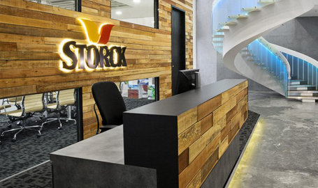 decoração de recepção de empresa