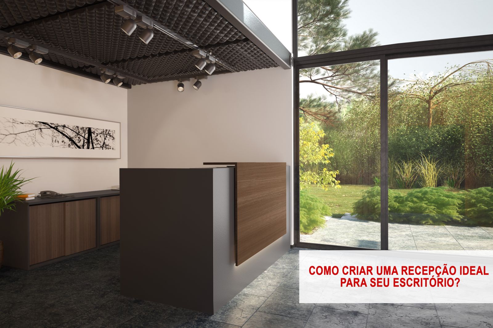 balcão recepção madeira ou mármore qual escolher