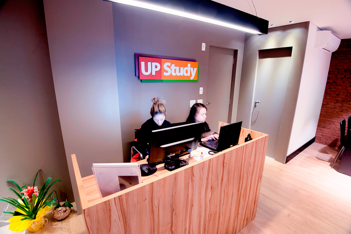 decoração de recepção de empresa