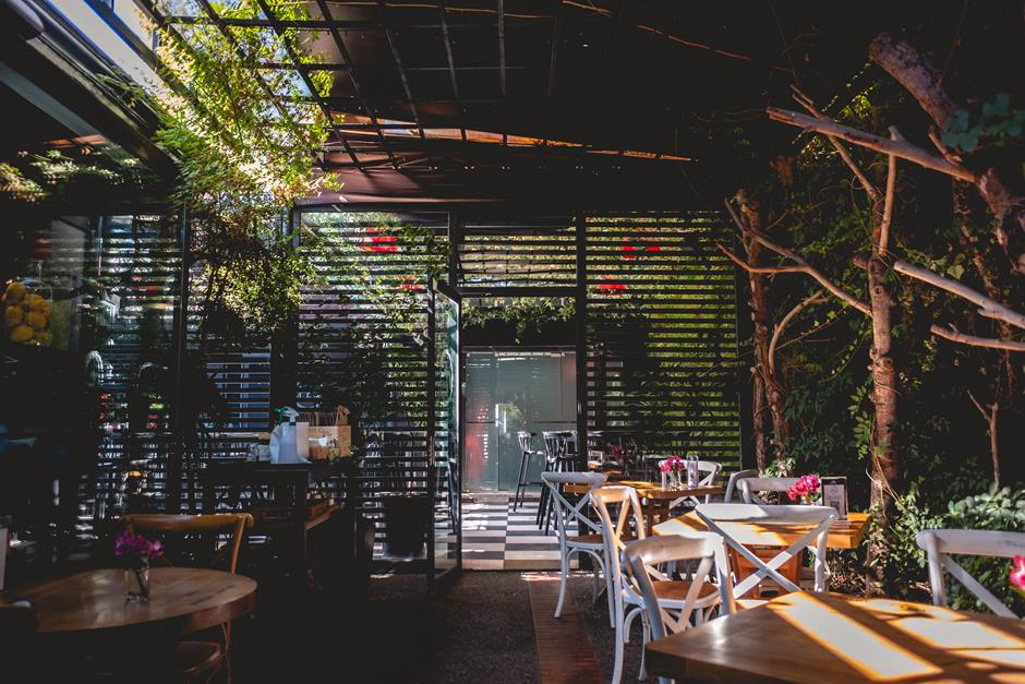 ideias decoração restaurante com plantas