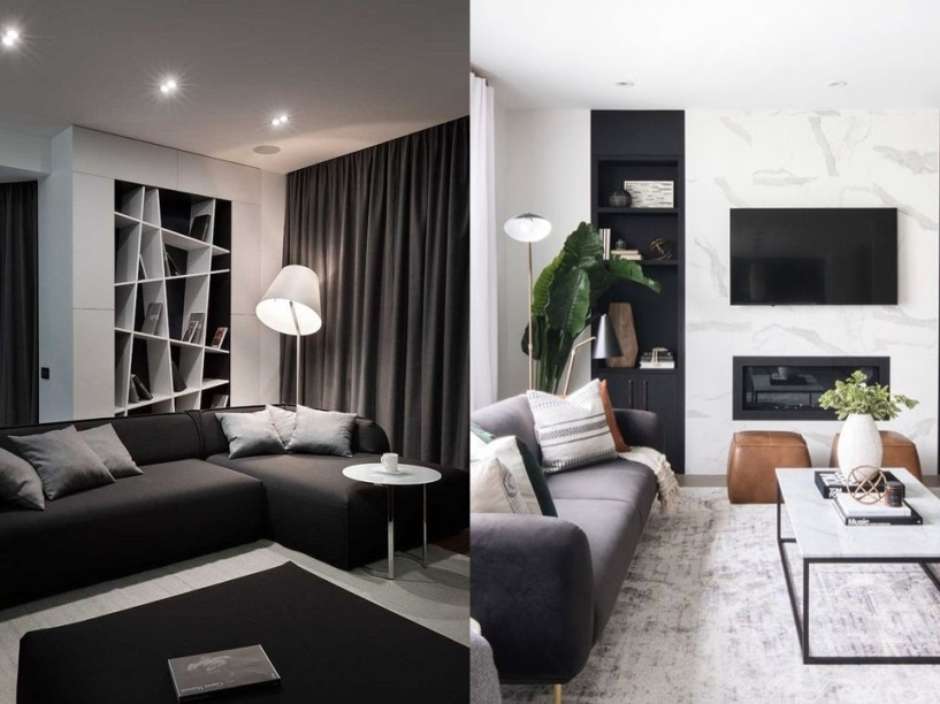 custo decorar sala com moveis pretos