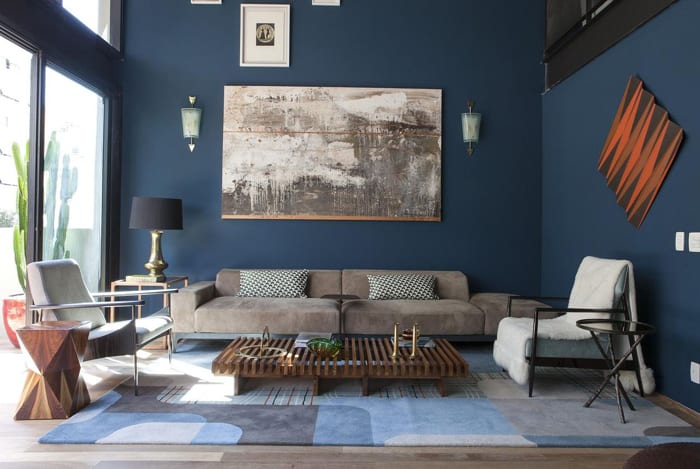 como criar cantinho leitura com poltrona azul