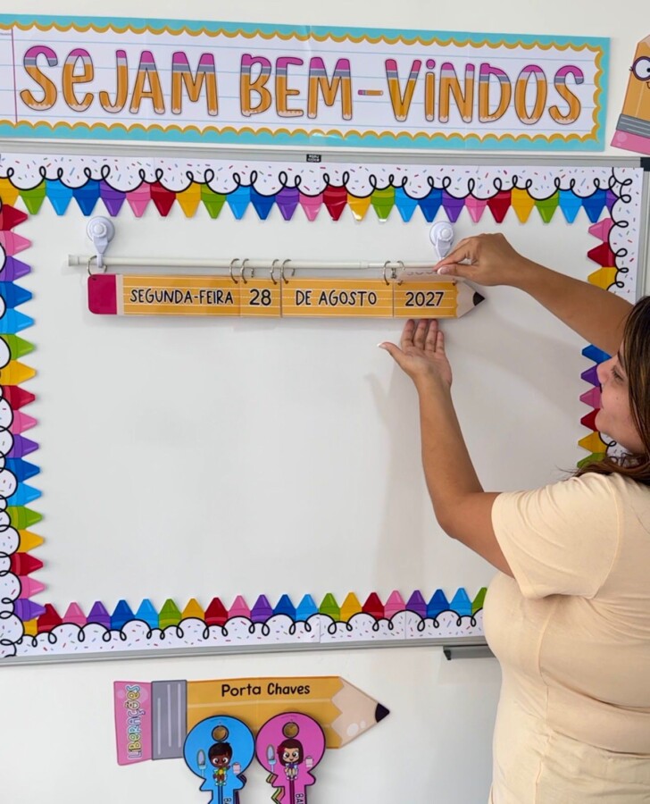 decoração de sala de aula tema lapis