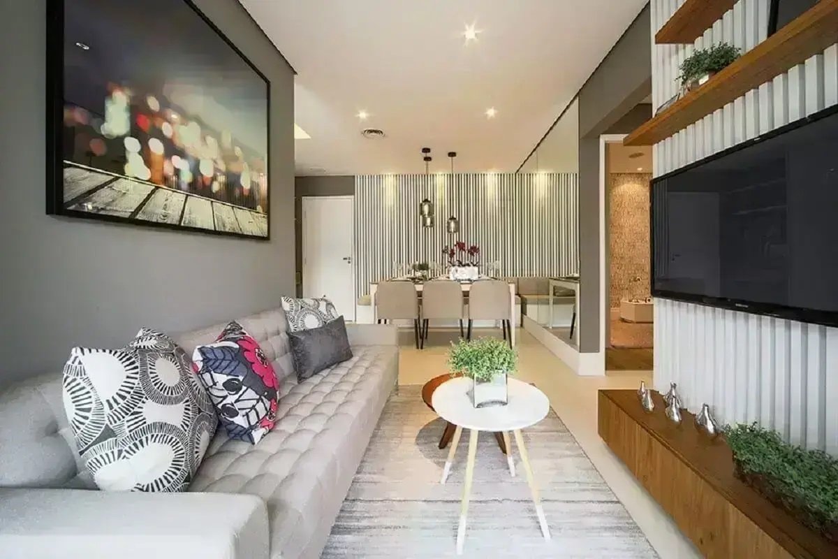 decoração de sala de estar pequena